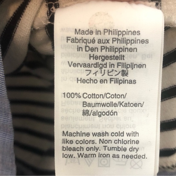 🎉 J. CREW BLUE & WHITE STRIPPED L/S TOP w/ OXFORD PEEK! 🤩 - Picture 9 of 9